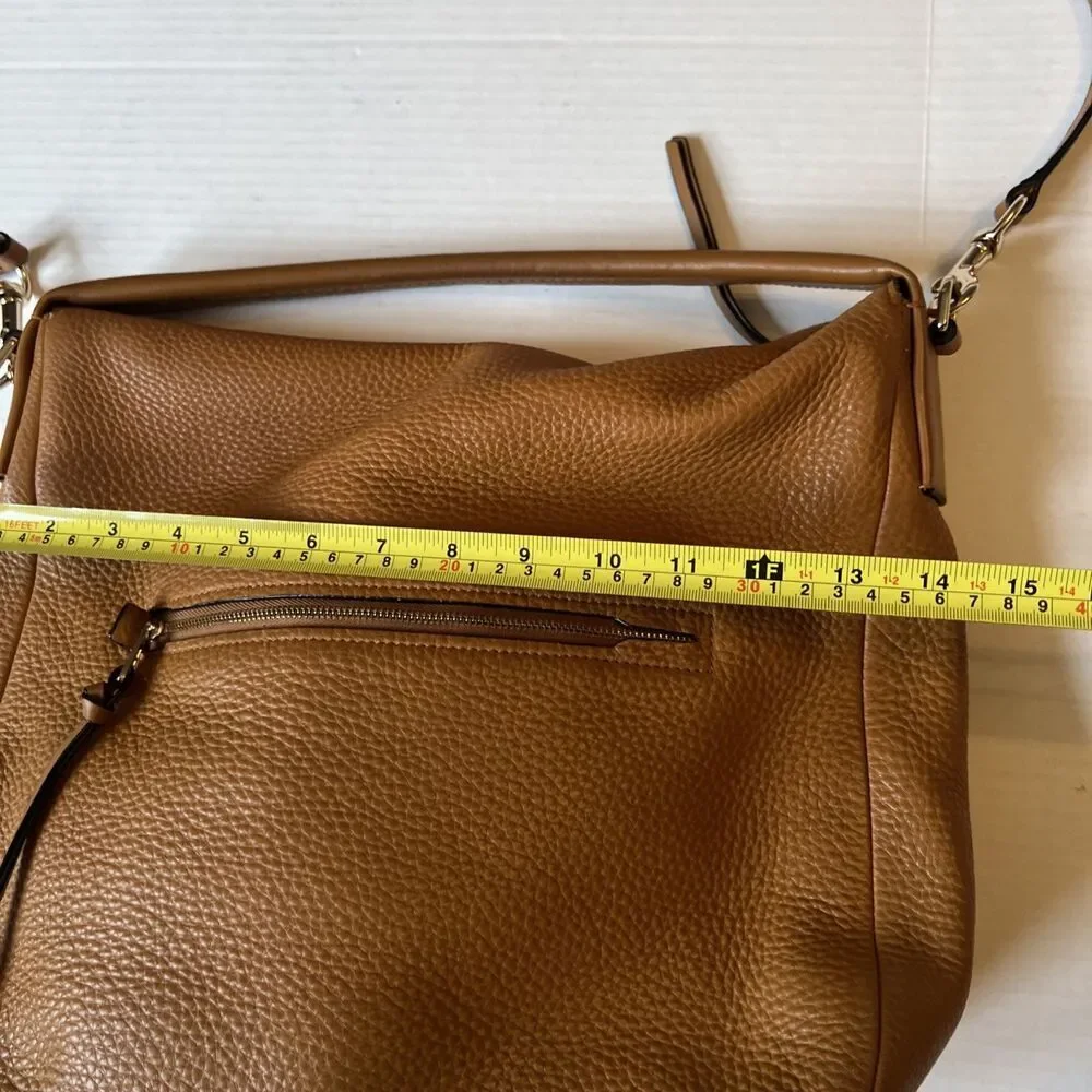 Coach Soft Brown Pebbled Leather Shoulder Bag Bleecker Model 31623